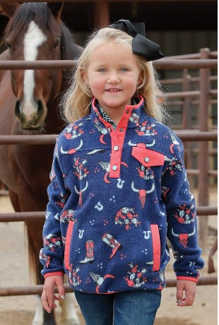 Cinch Youth Navy Western Pullover-CWK8720004