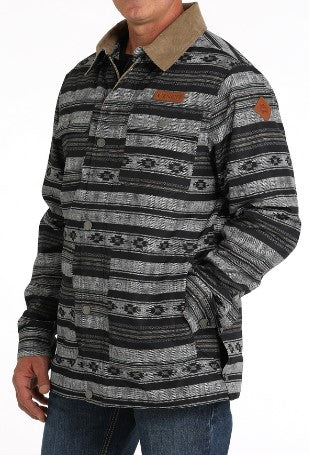 Cinch Mens Sherpa Print Canvas Jacket-MWJ1069002