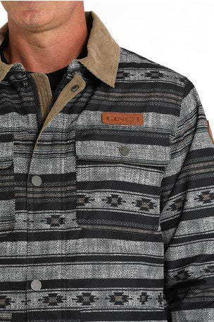 Cinch Mens Sherpa Print Canvas Jacket-MWJ1069002