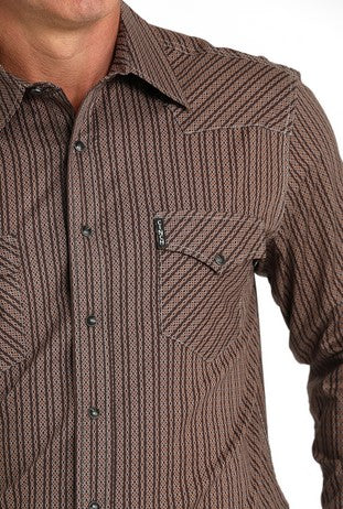 Cinch Men's Modern Fit Brown Button Up-MTW1303080