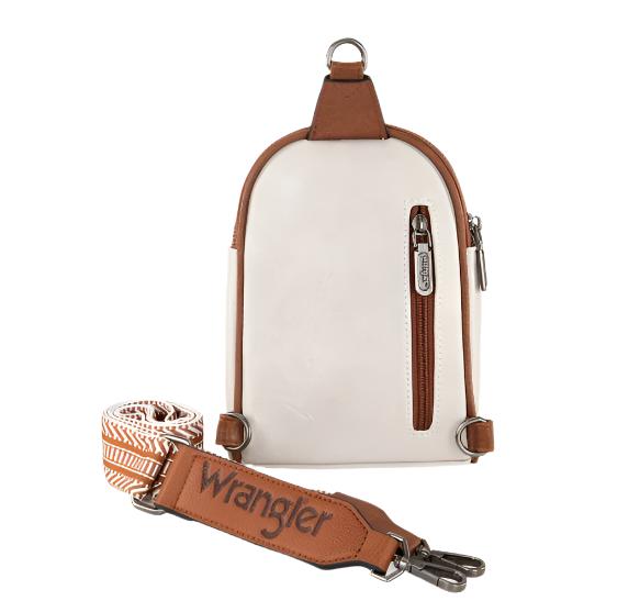 Wrangler Sling Bag Crossbody Chest Bag Beige Brown-WG87-324BG/BR