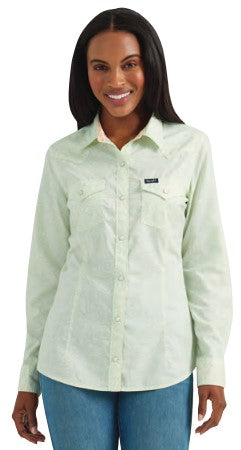 Wrangler Ladies Mint Paisley Long Sleeve-112361206