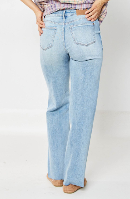 Judy Blue High Waisted Rigid Magic 90's Destroy Straight Jean - JB88671