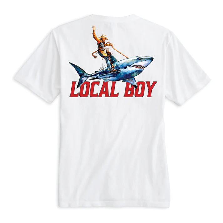 Local Boy Pocket T Shirt Seahaw Series: Shark L1000371-WHT