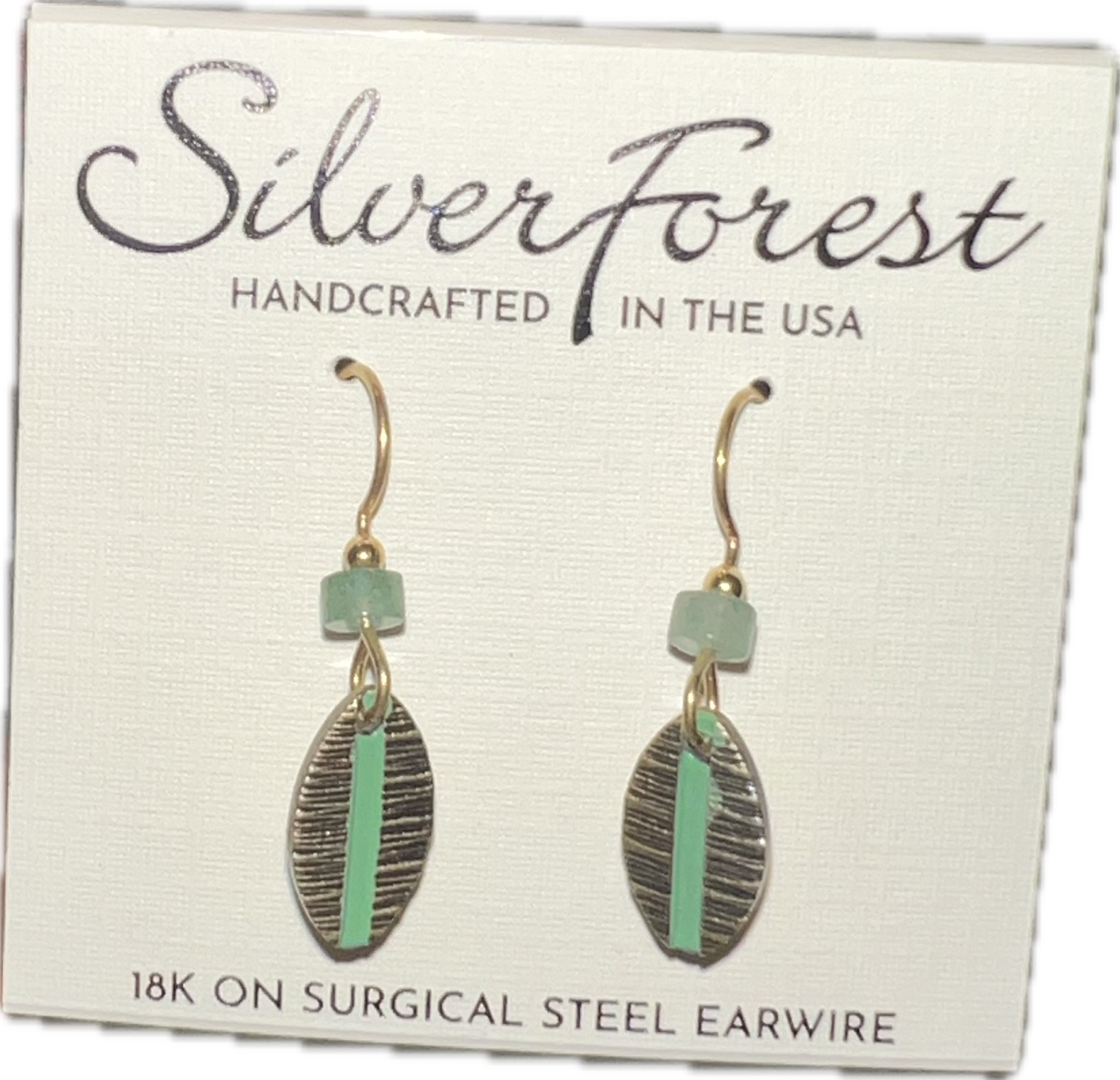 Silver Forest Football Shape Earring-NE-2168