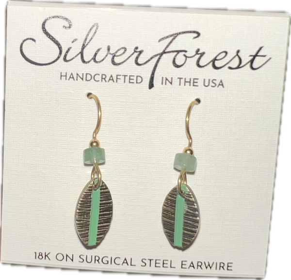 Silver Forest Football Shape Earring-NE-2168