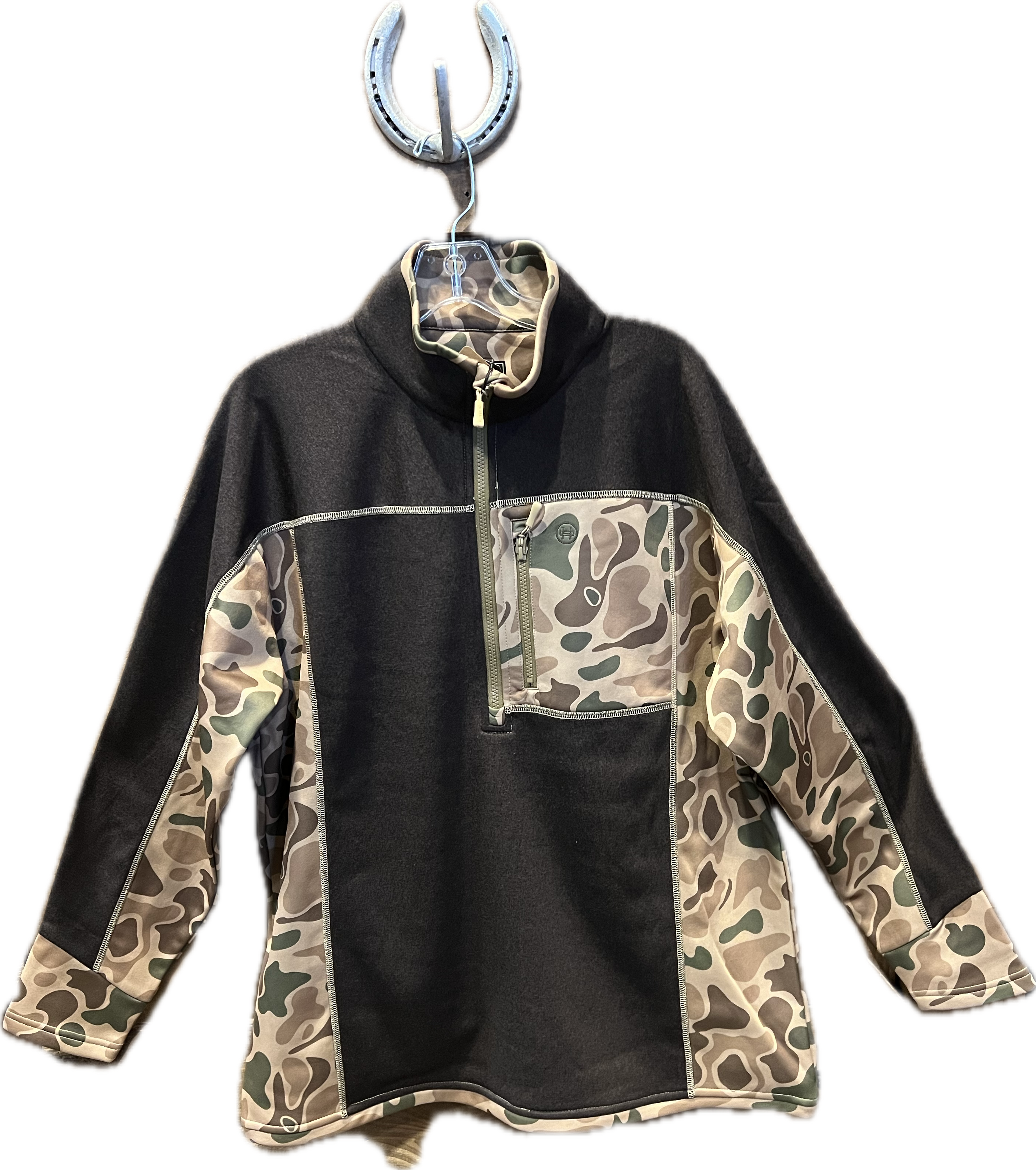 HeyBo Cabin 1/4 Zip Camo Pullover-HEY8704