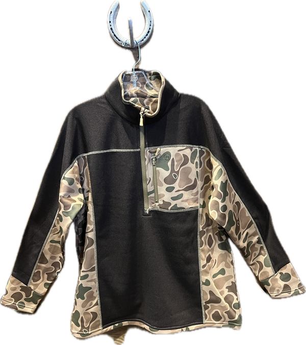 HeyBo Cabin 1/4 Zip Camo Pullover-HEY8704