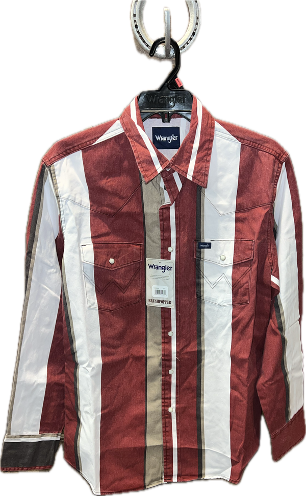 Wrangler Mens Red and Brown Brushpopper-112358326