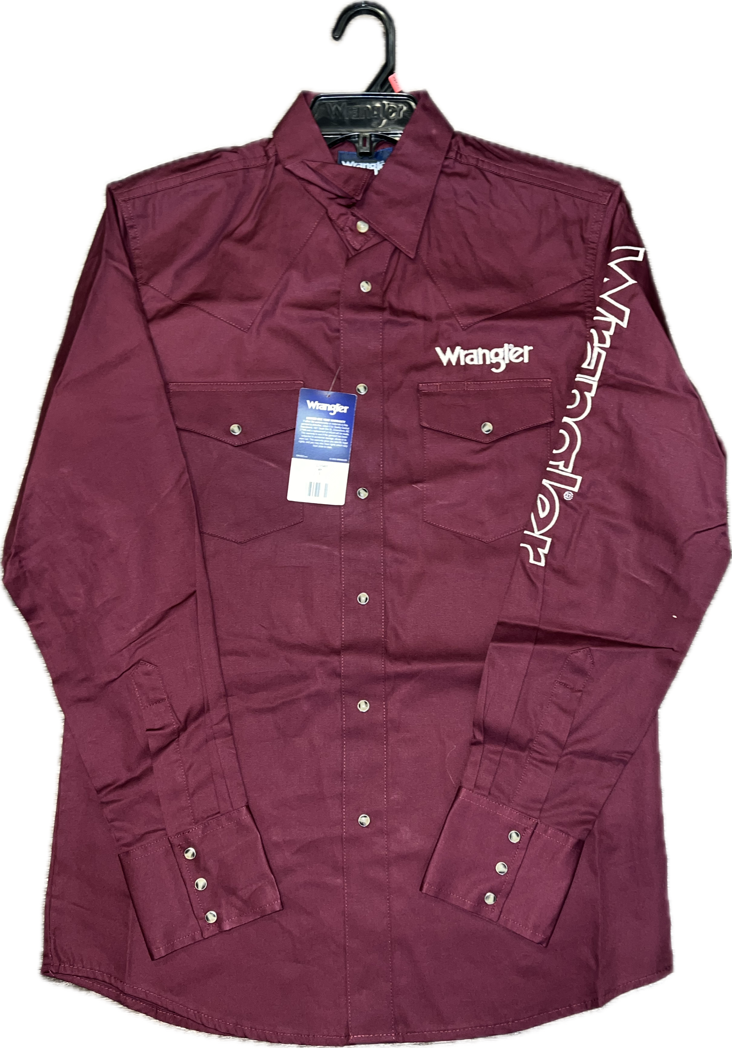 Wrangler Men's Burgundy Competition Shirt-112355405