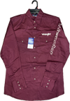 Wrangler Men's Burgundy Competition Shirt-112355405