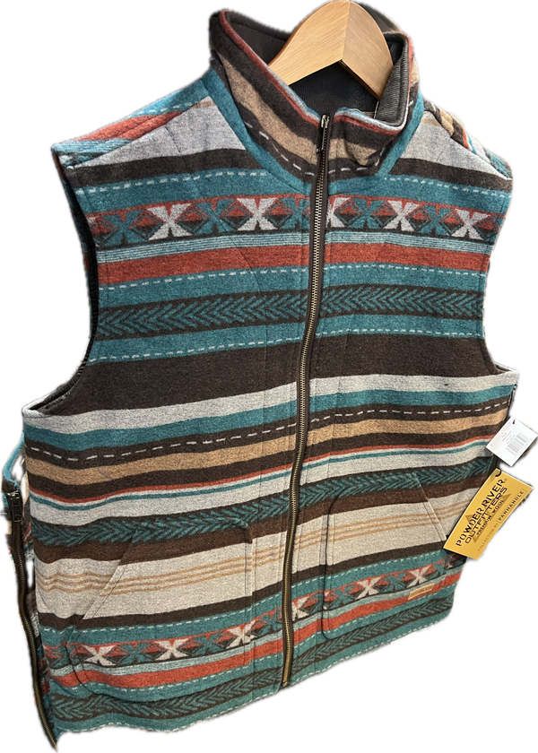 Powder River Mens Aztec Wool Vest-DM98C04098