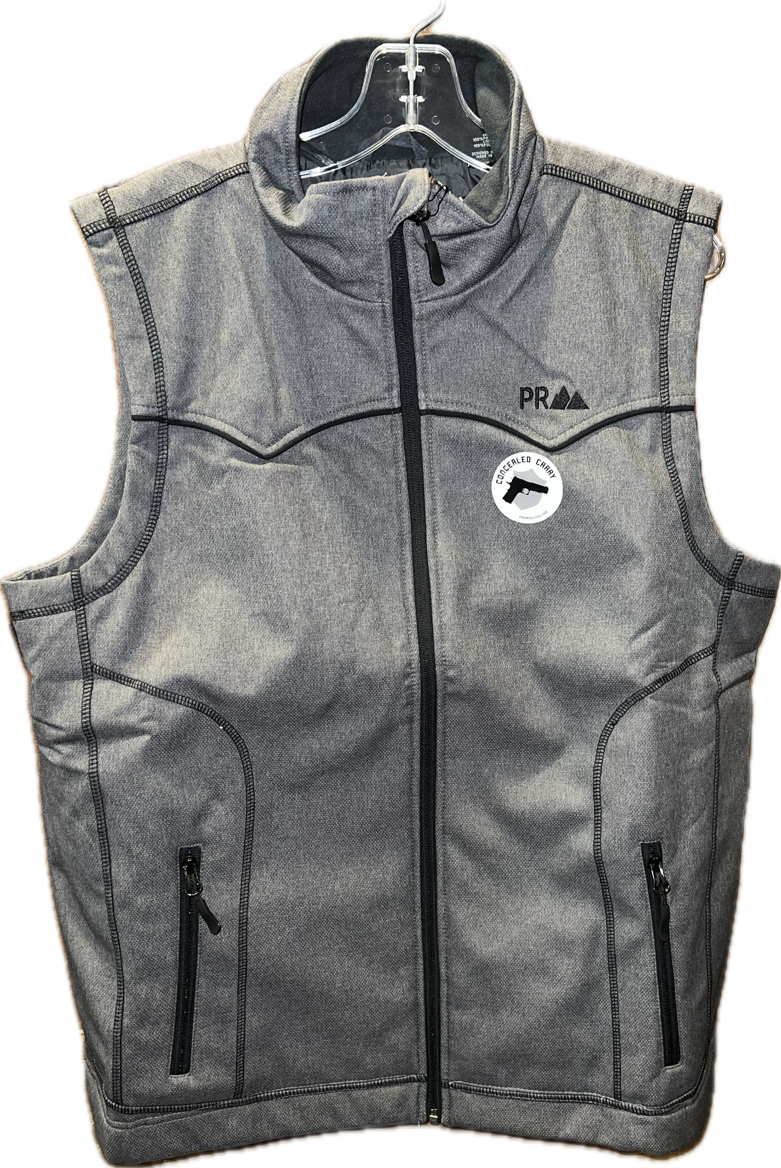 Powder River Grey Concealed Carry Vest-DM98C04080