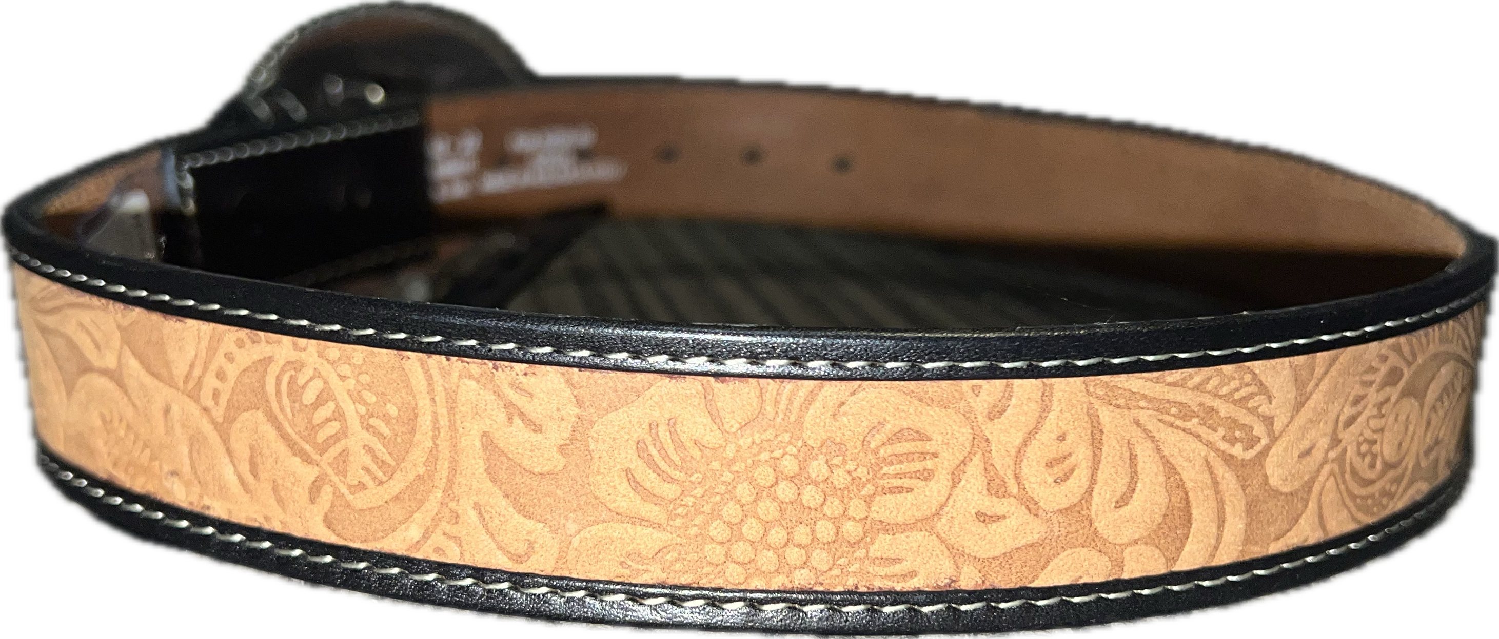 Nocona Kids Leather Tooled Bucking Bull Belt-N4442867