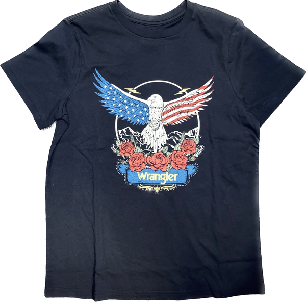 Wrangler Ladies Western American Flag Eagle T-Shirt 112354380