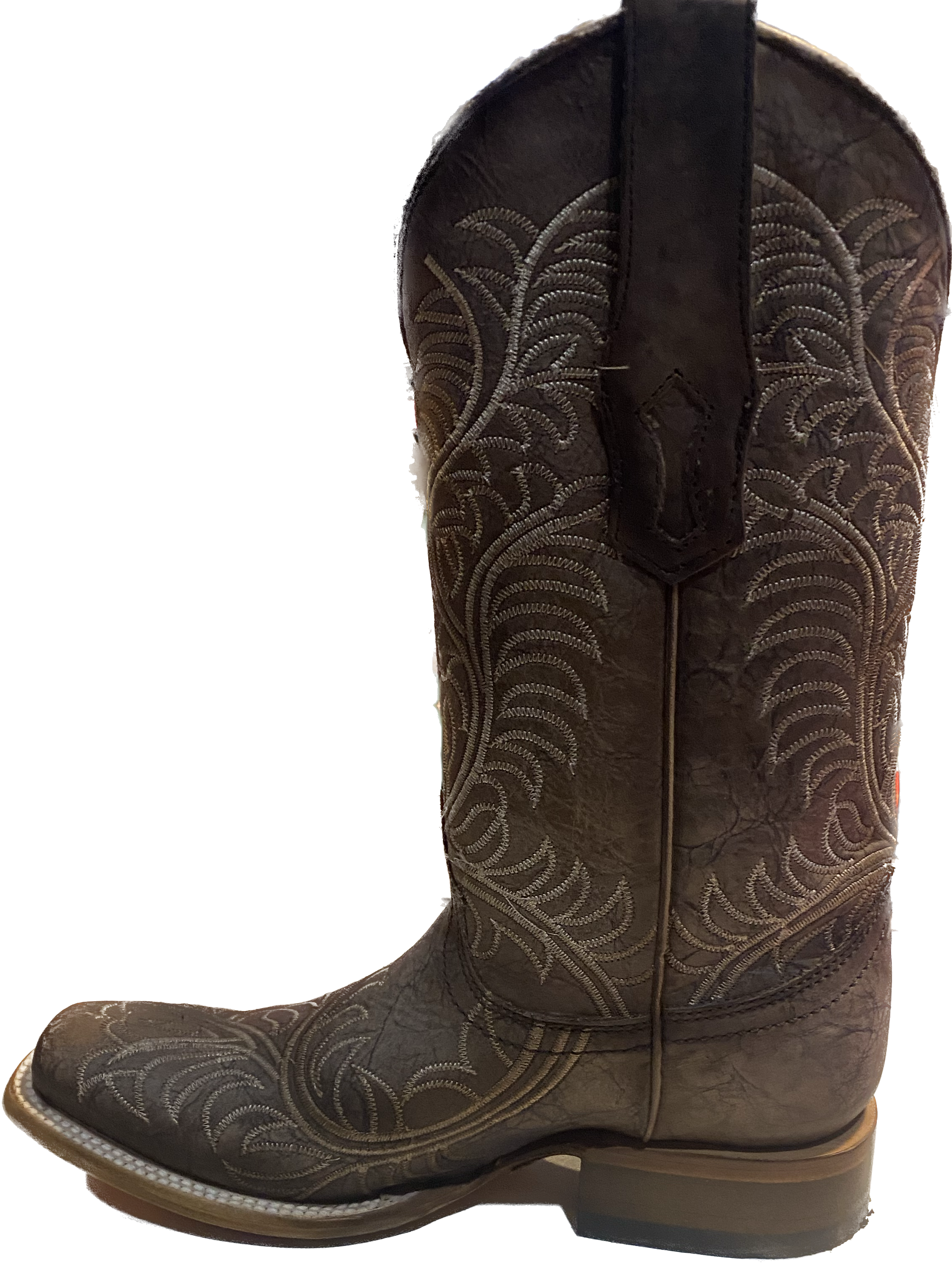 Corral Ladies Brown Pattern Embroidery Square Toe Boot Z5257