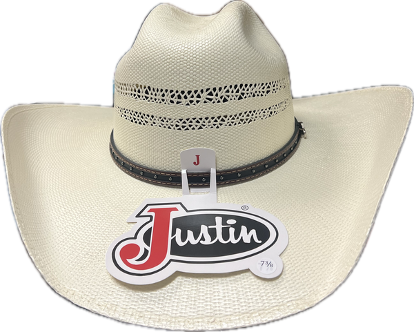 Justin Staw Cove Ivory Cowboy Hat-JS1030COVE44