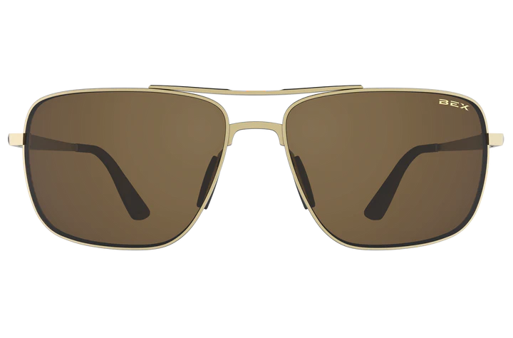 BEX Sunglasses - Porter (Matte Gold//Brown) S114MGB