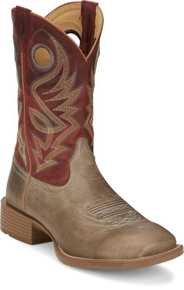 Justin Mens Pickett Square Toe Western Boot-UN7151