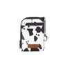 Wrangler Black Cow Print Mini Zip Card Case - WG133-W005BK