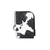 Wrangler Black Cow Print Mini Zip Card Case - WG133-W005BK