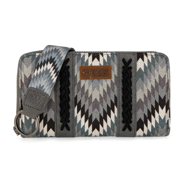 Wrangler Southwestern Art Print Wallet - Grey - WG2212-W006GY