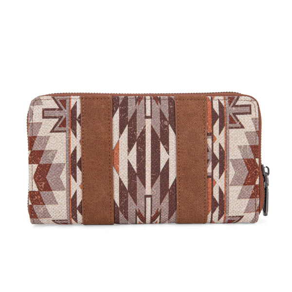 Wrangler Southwestern Art Print Wallet - Brown - WG2213-W006BR