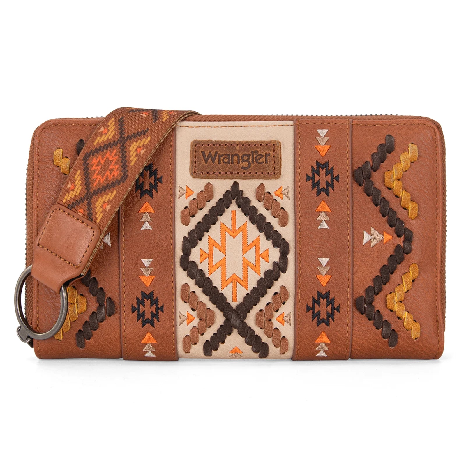 Wrangler Southwestern Embroidered Wallet - Brown - WG2214-W006BR