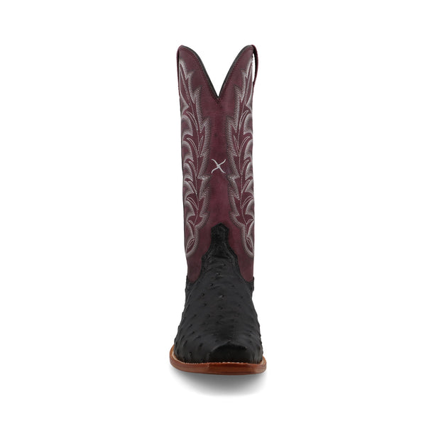 Twisted X Ladies 13" Reserve Black Ostrich and Purple Potion Boot-WXPL001