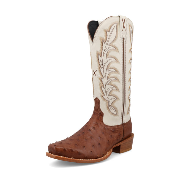 Twisted X Ladies 13" Reserve Chestnut Ostrich Boot-WXPL002