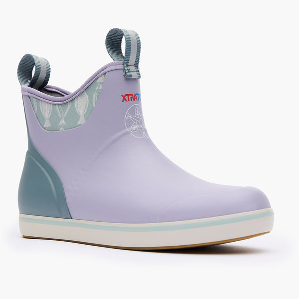 Ladies XtraTuf 6 Ankle Deck Boot - Lavender - XWAB503