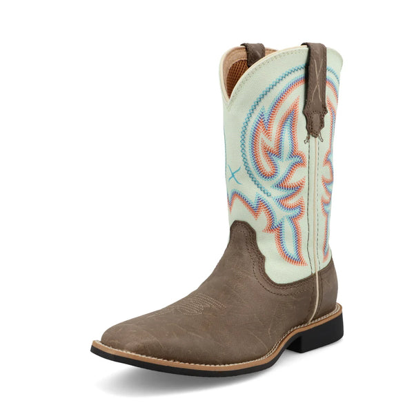 Twisted X Children's Top Hand Desert Taupe & Cucumber Western Boot - YTH0029