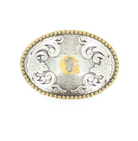 NOCONA OVAL INITIAL BUCKLE G - ACC BUCKLE - 37072-G