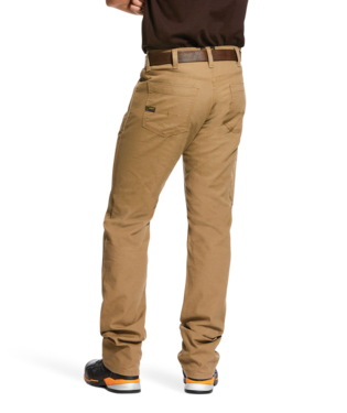 ARIAT Men's Rebar M4 Low Rise Durastretch Tough Stackable Straight Khaki Leg Pant 10030239