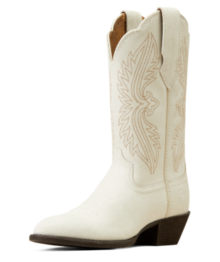 Ariat Ladies Heritage R Toe Distressed Ivory Boot-10046898