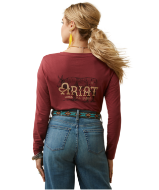 Ariat Ladies T-Shirt Burnt Russet 10046314