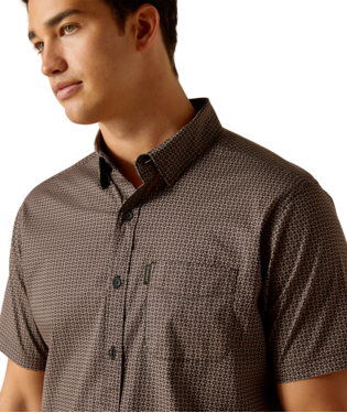 Ariat Men's Milo Black Stretch Modern Fit Shirt-10051541