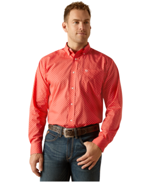 Ariat Men's Wrinkle Free Long Sleeve Classic Fit - Cayenne - 10051481