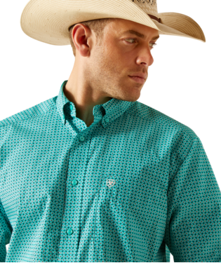 Ariat Men's Jaylin Classic Fit Turquoise Shirt-10051459