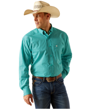 Ariat Men's Jaylin Classic Fit Turquoise Shirt-10051459