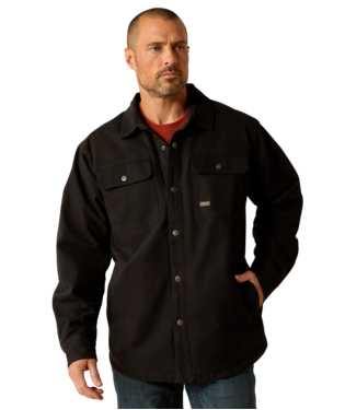 Ariat Mens Black Rebar Canvas Shirt Jacket-10052122