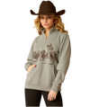 Ariat Ladies Half Zip Heather Grey Sweatshirt-10052000