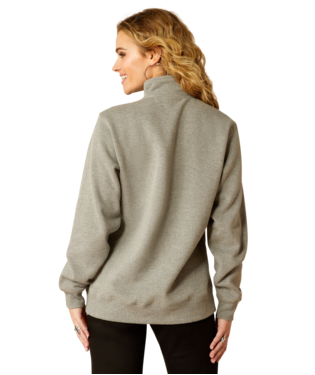 Ariat Ladies Half Zip Heather Grey Sweatshirt-10052000