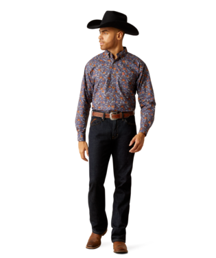 Ariat Men's Ty Classic Fit Shirt - Dark Blue - 10052615