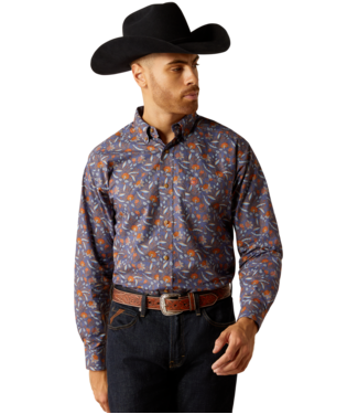 Ariat Men's Ty Classic Fit Shirt - Dark Blue - 10052615