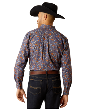 Ariat Men's Ty Classic Fit Shirt - Dark Blue - 10052615