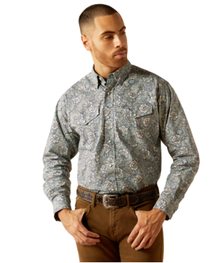 Ariat Men's Rocky Khaki Classic Fit Shirt-10052620