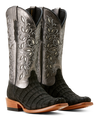 Ariat Ladies Futurity Silk Black Sueded Caiman Boot-10053721