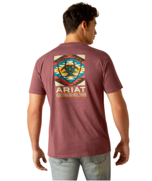 Ariat Men's Serape Fill Burgandy TShirt-10051752