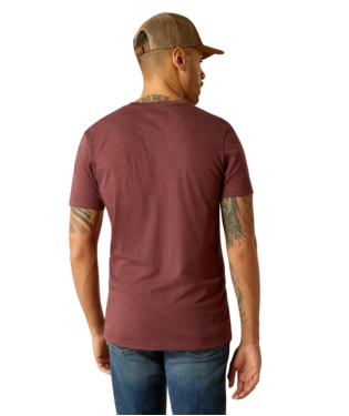 Ariat Men's Est Boot Co Maroon Heather TShirt-10052504